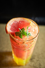 Passion fruit ade in a cup