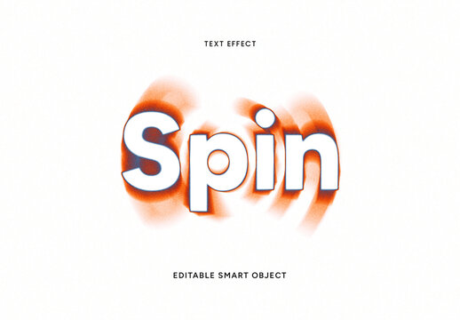 Spin Noise Blur Text Effect