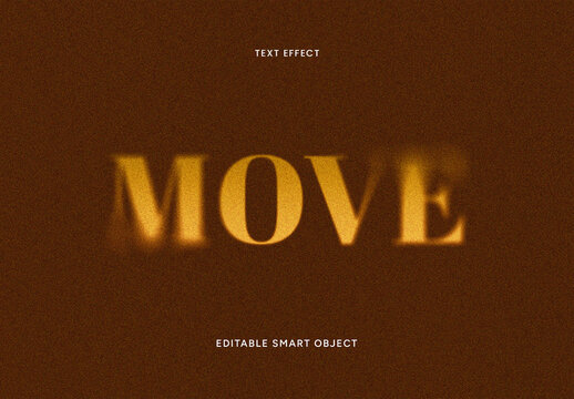 Grain Move Text Effect