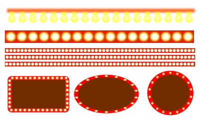 Marquee light borders and frames set