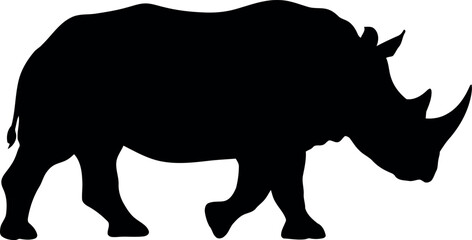 Black rhino silhouette