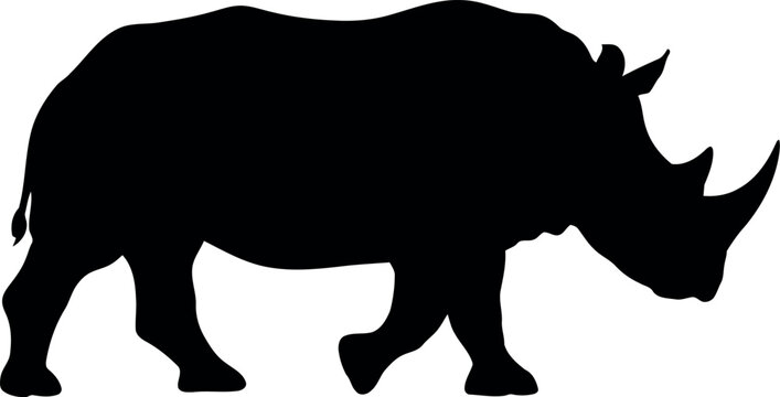 Black rhino silhouette