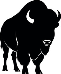 Black bison silhouette vector © Safwan Creatives
