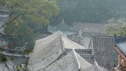 The classical architectures view located in the old temple of the China