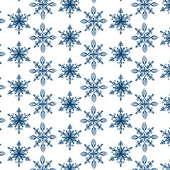 Snowflakes Seamless Pattern