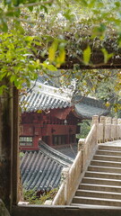 The classical architectures view located in the old temple of the China