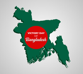 Victory of Bangladesh. 16 December. National Holiday. Template for background with banner, poster and card. Flat illustration. 