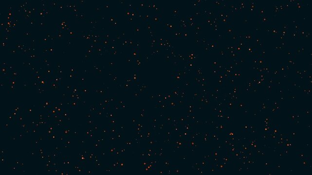 Minimalist Orange Star Field: Abstract Dark Space Background Loop