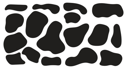 Soft fluid organic blobs with abstract round forms, wavy irregular curves, doodle bubble outlines, soft oval patterns, colourful background frames, and modern geometric vector illustration design.