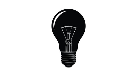 Obraz premium Light bulb silhouette icon