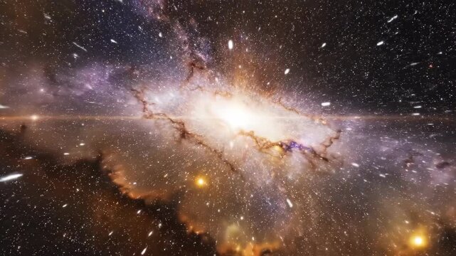 Experience the thrilling journey through a vibrant galaxy with swirling stars, perfect for space exploration and cosmic adventure themes