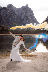 Hochzeitspaar bei den Drei Zinnen