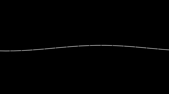 Minimalist White Dashed Line Moving Loop (Road Marking)