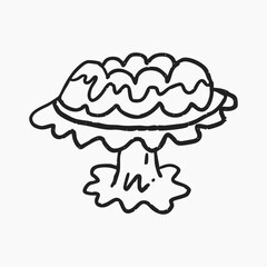 Christmas doodle element christmas cake