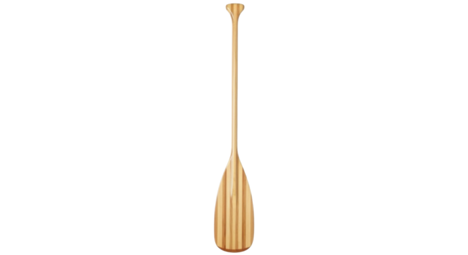 Realistic Isolated Wooden Canoe Paddle Illustration Graphic Element isolated on Transparent Background