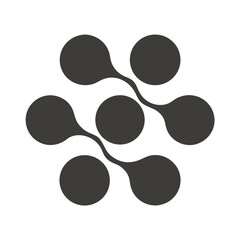 Smart Technology Company Logo with Interconnected Nodes Transparent Background