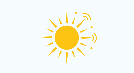Fototapeta premium Sun transmitting signal icon