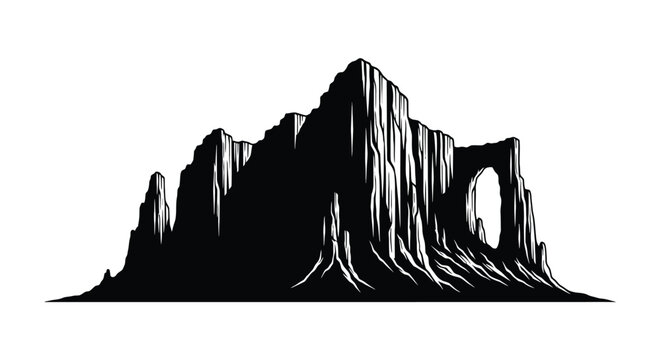 Mountain rock landscape with arch