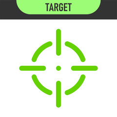 Minimal target or focus point icons in modern style. for design elements related to focus, aim, location, or accuracy, crosshair indicators, precision icon. Color set icon