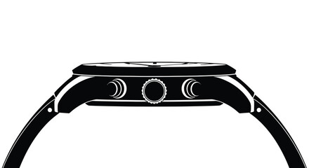 Watch side view illustration