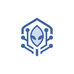 Stealth Hacker Face Hidden Inside a Circuit Transparent Background