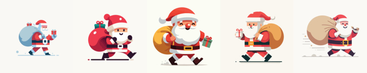 Cute and adorable Santa gifts Vector Illustration