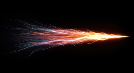 Dynamic cosmic light stream flowing across darkness, generating an ethereal and powerful energy field of swirling radiant colors ,dynamic ,nebula ,intense