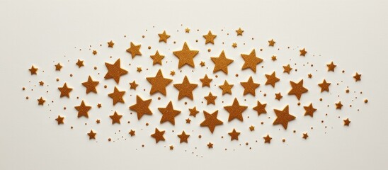 Star pattern illustration with varying sizes and designs on a light background.
