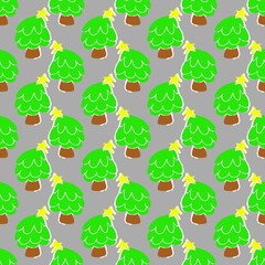 seamless pattern with Christmas tree
