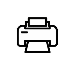 Modern Printing Device Simple Outline Icon