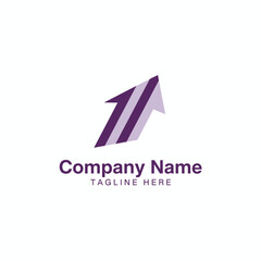 A sleek purple arrow logo representing direction, ambition, and upward momentum, ideal for modern companies focused on growth, strategy, and professional branding.