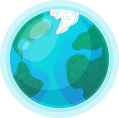 Earth globe representing global concepts and environment