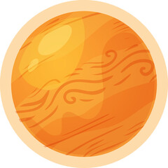 Planet Venus representing solar system education