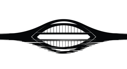 Bridge abstract reflection illustration