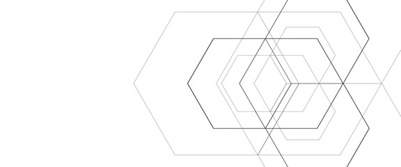 Vector hexagons digital art banner design png pattern..
