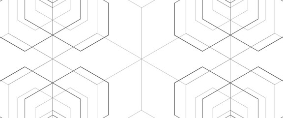 Vector hexagons digital art banner design png pattern..