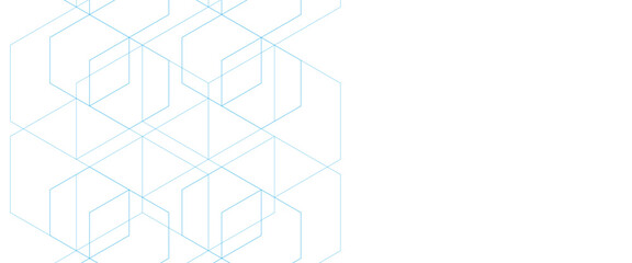 Vector hexagons digital art banner design png pattern..