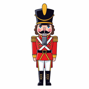 Traditional Nutcracker Toy Soldier Illustration