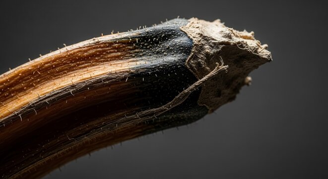 A Detailed Macro Shot Of A Textured, Natural Specimen Against A Dark Backdrop