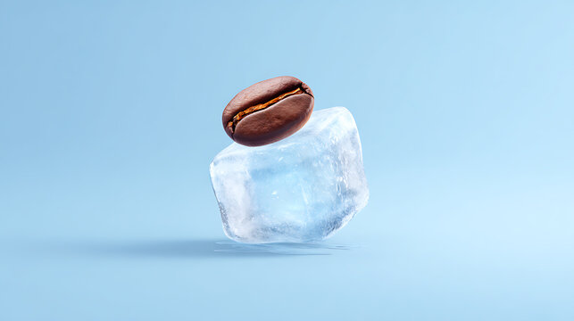 coffee beans with ice