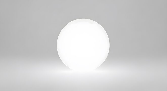A glowing sphere radiating energy, set against a soft, subtle backdrop. The luminous orb seems to emanate an inner light, casting a gentle glow