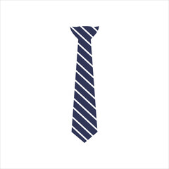 Obraz premium Blue striped necktie isolated on white background elegant vector illustration of classic formal fashion accessory for business style and professional outfit