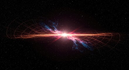 Dynamic background showing the theoretical distortion of spacetime, a curved field of energy and dark matter ,warp ,theoretical ,pull
