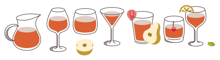 delicious sangria vectors