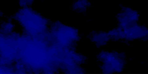 Abstract blue smoke on black background for artistic digital design