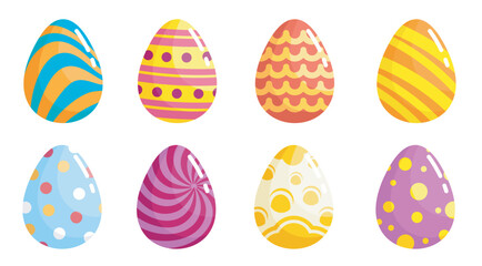  easter eggs icons vector 