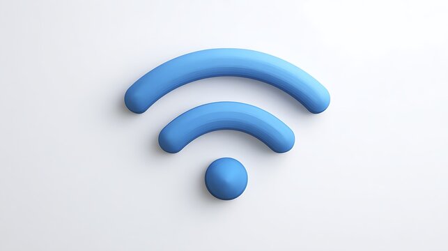 A clean and modern WIFI icon isolated on the white background  - Powered by Adobe