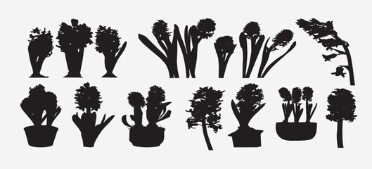 flower plant pot silhouette 