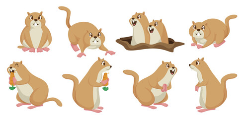 gopher cartoons vector 