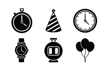 Party Festival and Event Decoration Vector Icon Set